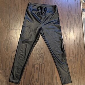 Black Faux Leather Leggings
